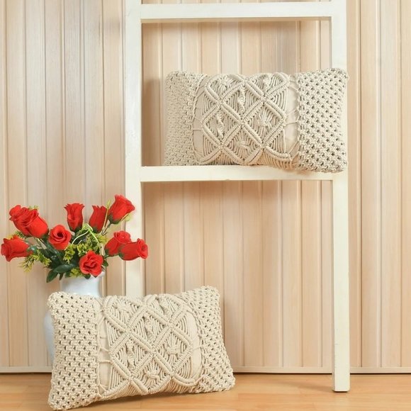 pepme Other - Macrame Cushion Cover | Design 2 | 18x12 Inches | Pack of 1